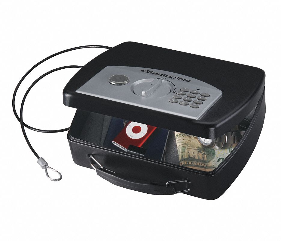 Portable Safe,0.08 cu ft,Black