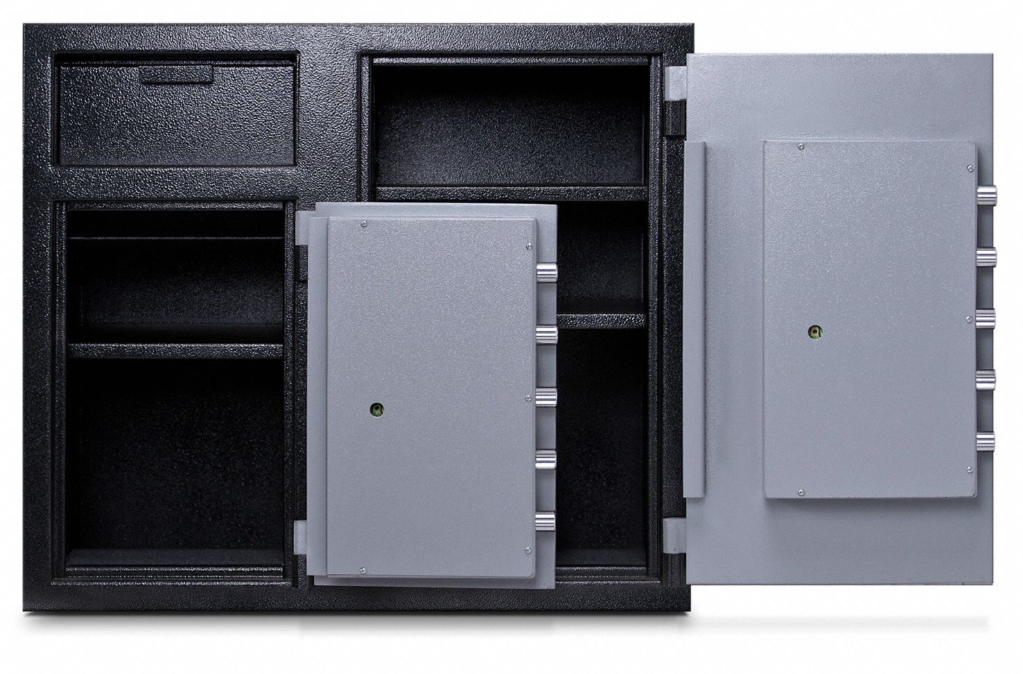MESA SAFE COMPANY Cash Depository Safe, 6.7 cu ft, 256 lb, Two Tone Black Gray 16X161
