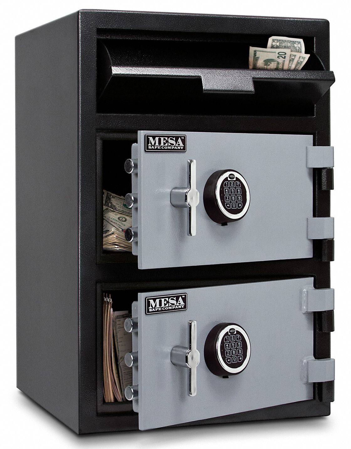 MESA SAFE COMPANY Cash Depository Safe, 3.6 cu ft, 191 lb, Two Tone