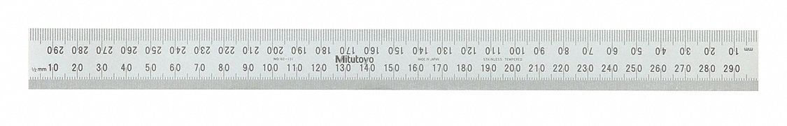 Mitutoyo 182 131 300 Mm Steel Rule 16x226 182 131 Grainger