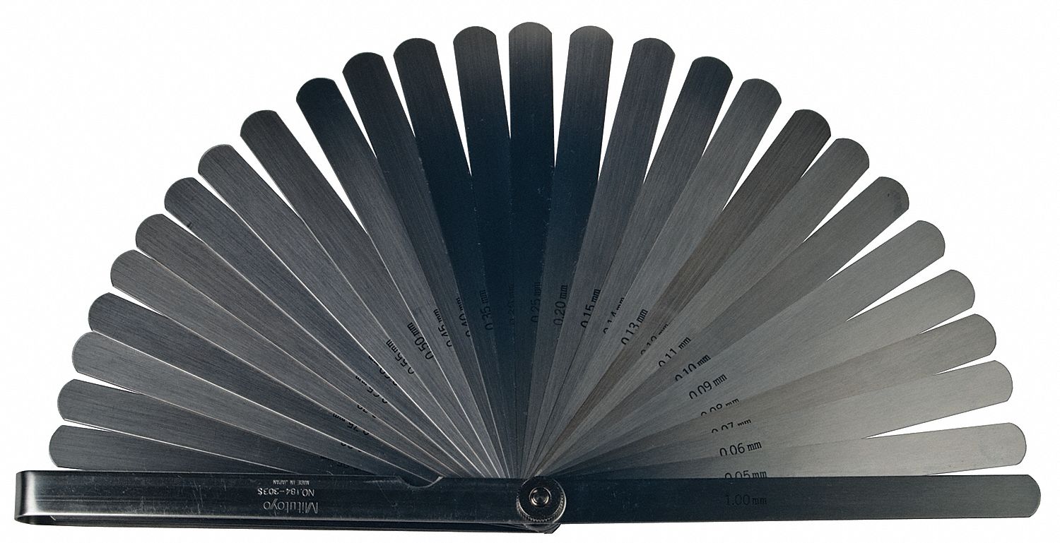 MITUTOYO Feeler Gauge Set, Thickness Range 0.05 mm to 1 mm, Number of