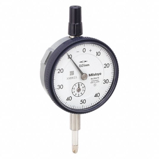 MITUTOYO, 0 to 10 mm Range, Balanced Reading, Dial Indicator - Lug Back ...