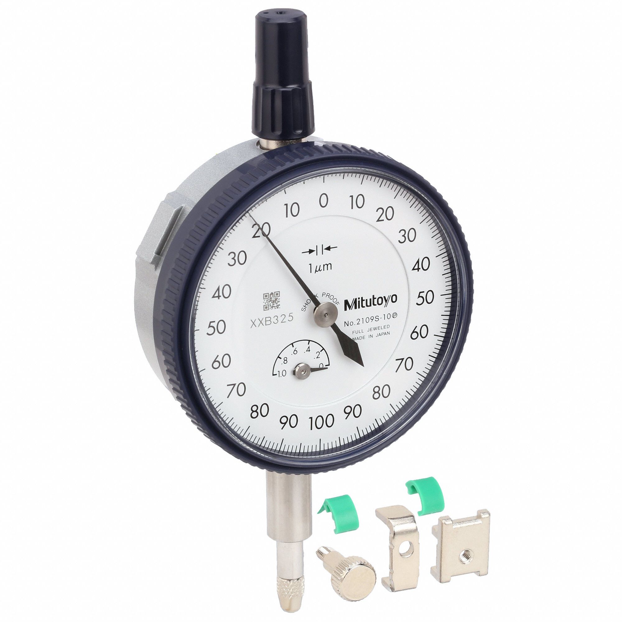 MITUTOYO Dial Indicator - Flat Back, Range 0 to 1 mm, Back Type Flat ...