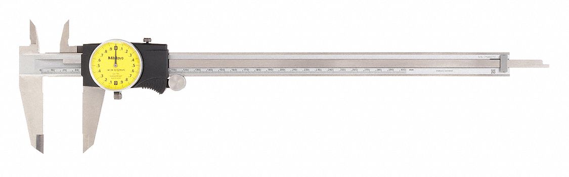 DIAL CALIPER, 0 TO 30MM RANGE, +/-0.04MM ACCURACY, 0.02MM DIAL GRADUATION, 4-WAY