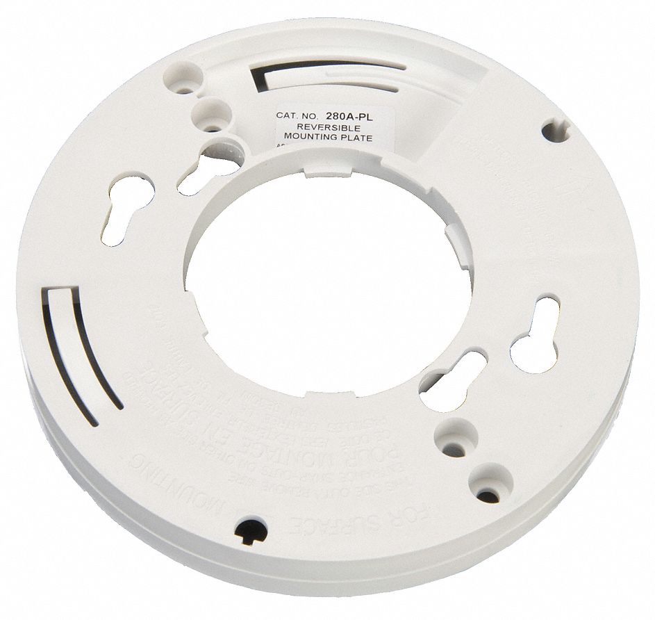 EDWARDS SIGNALING, Plastic, 1/4 in Dp (In.), Mounting Plate For Heat