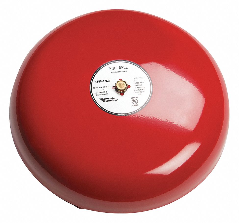 EDWARDS SIGNALING, Vibrating, Red, Fire Bell - 16X280|438D-10N5-R ...