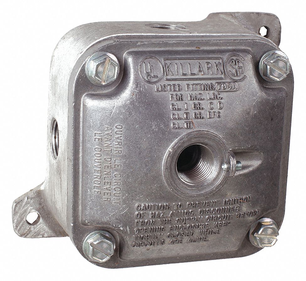 Nueva caja eléctrica Edwards 27193-11 montada en superficie roja de una  sola banda utilitaria fuego