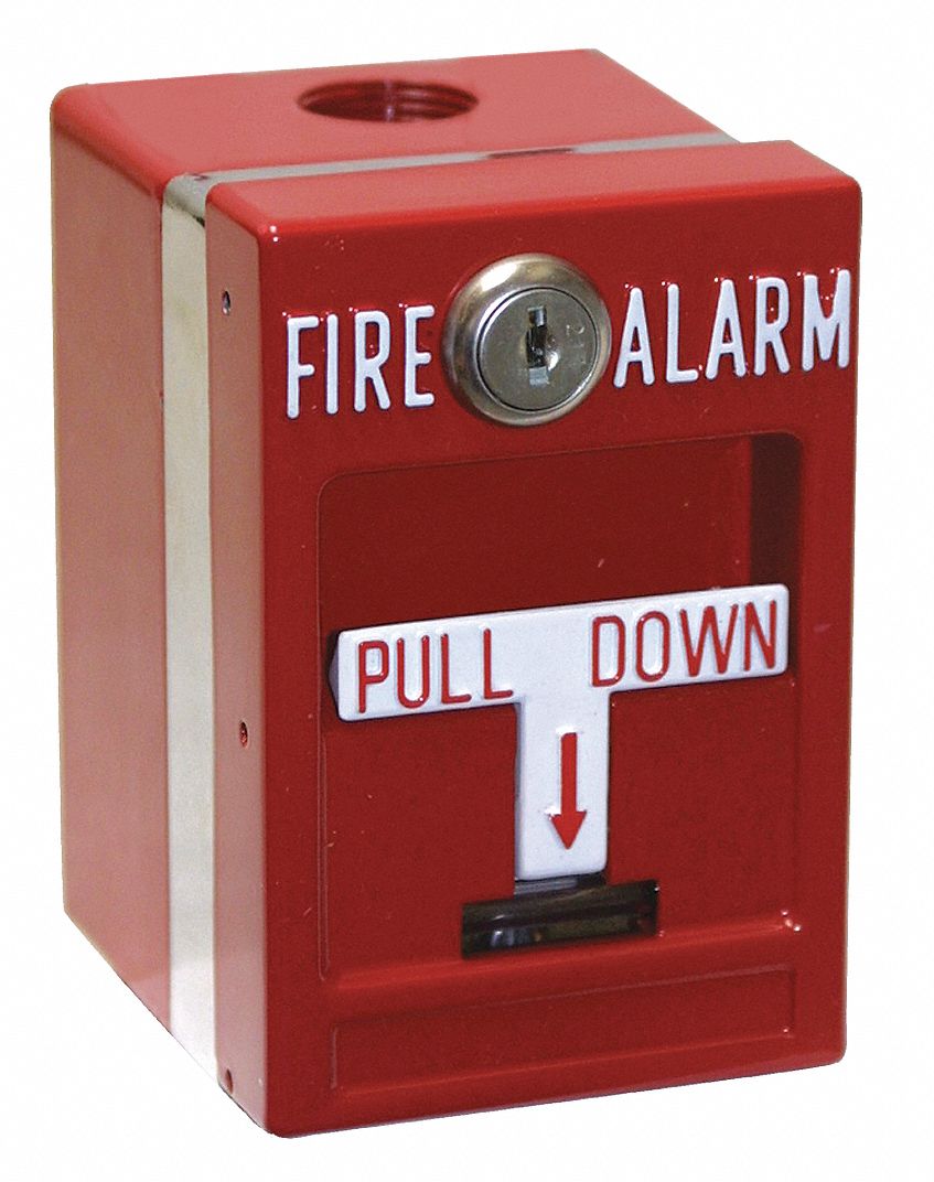 EDWARDS SIGNALING Fire Alarm Pull Station Single Action DPDT Key 