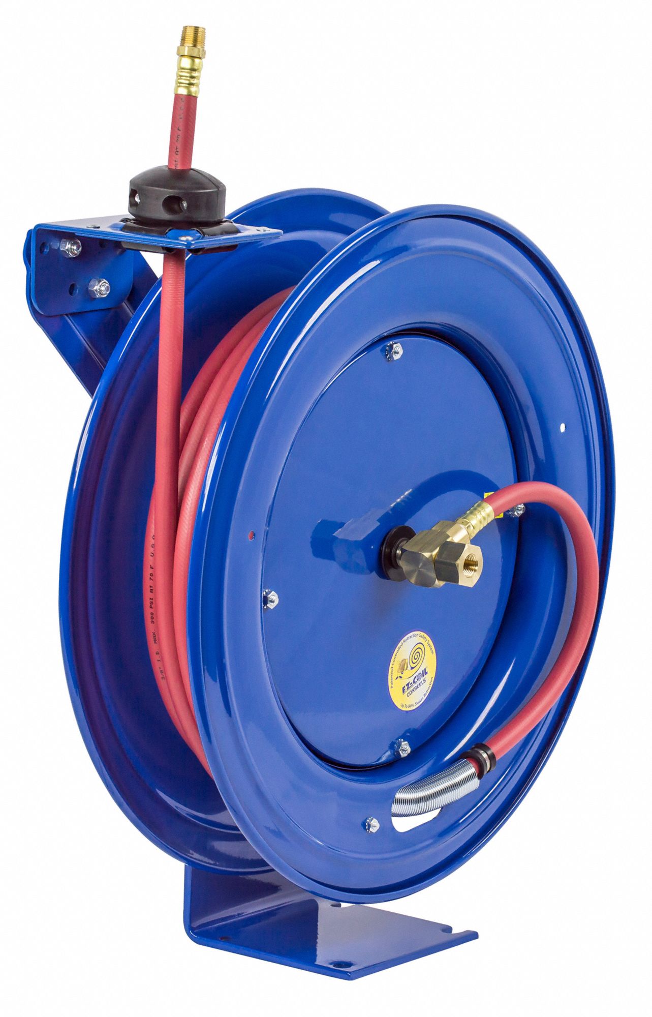 COXREELS Spring Return Hose Reel, Air, Water, 300 psi, Hose Capacity 50