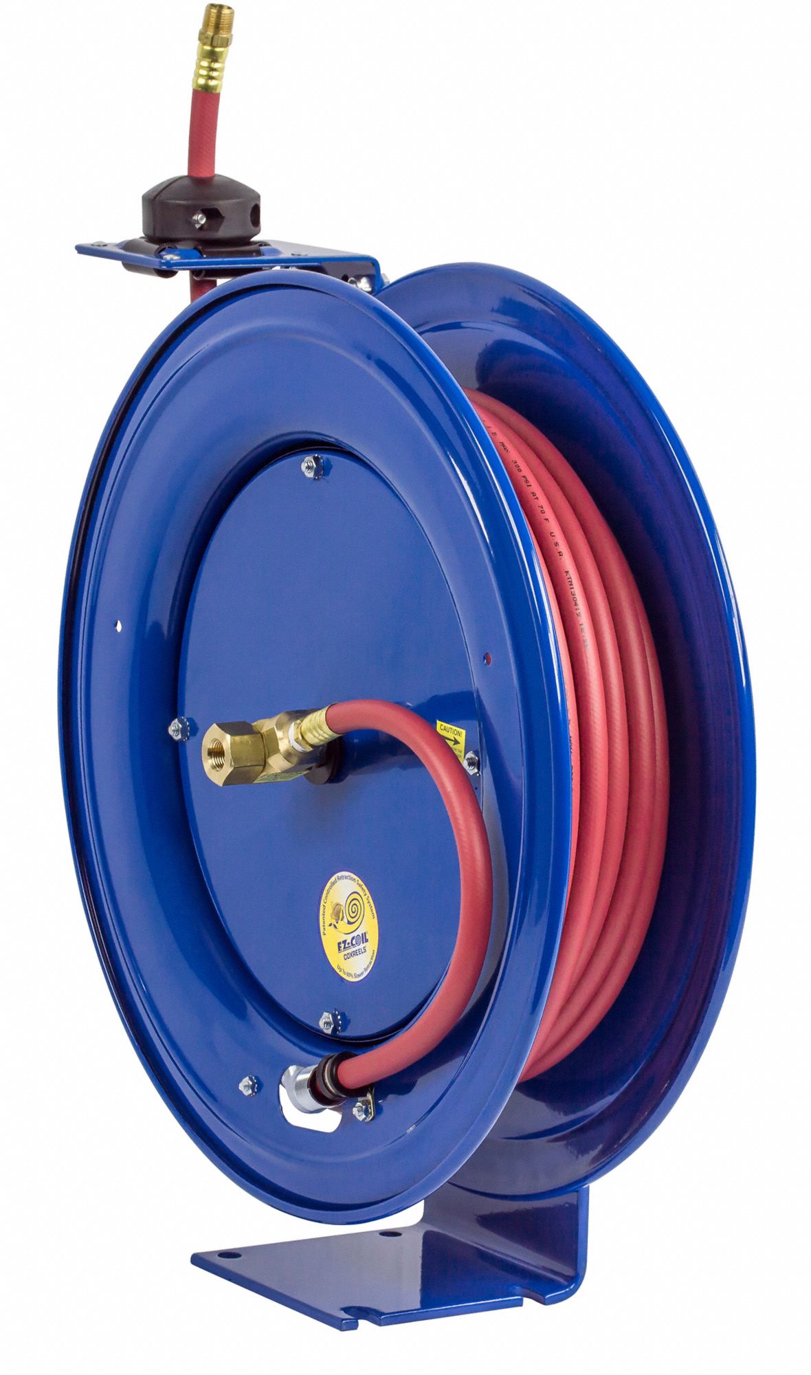 COXREELS Spring Return Hose Reel, Air, Water, 300 psi, Hose Capacity 50