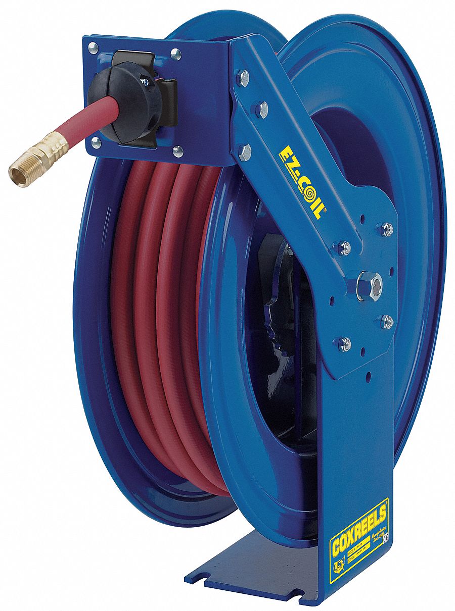 AIR HOSE REEL AUTO REWIND 1/2 ID X 25FT AIR COMPRESSOR HOSE REEL