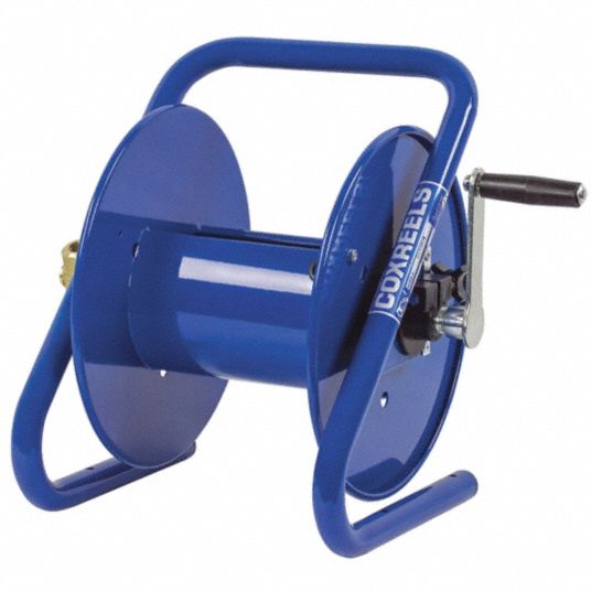 COXREELS Hand Crank Hose Reel: 100 ft (3/4 in I.D.), 13 1/8 in L x 18 1/2  in W x 14 3/4 in H, Brass