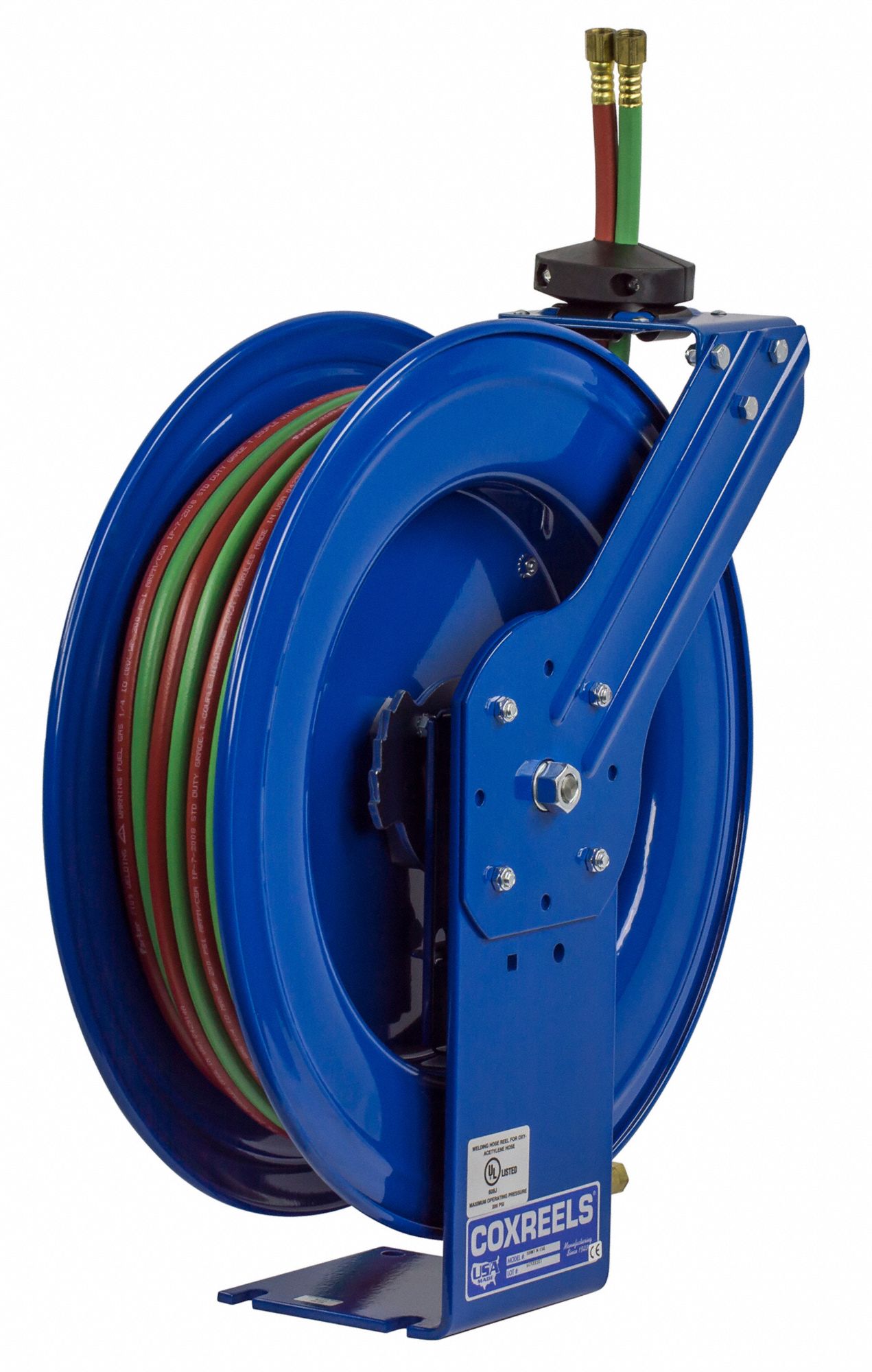 COXREELS Welding Hose Reel, Welding, Hose Grade T, 200 psi, 0 psi, Hose