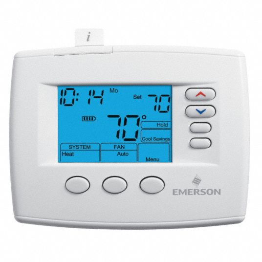 EMERSON Low Voltage Thermostat, Stages Cool 2, Stages Heat 3 16X608