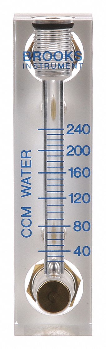 Brooks 2510A2l11bnbn Flowmeter,Water,20 To 240 Ccm,Buna Seal 