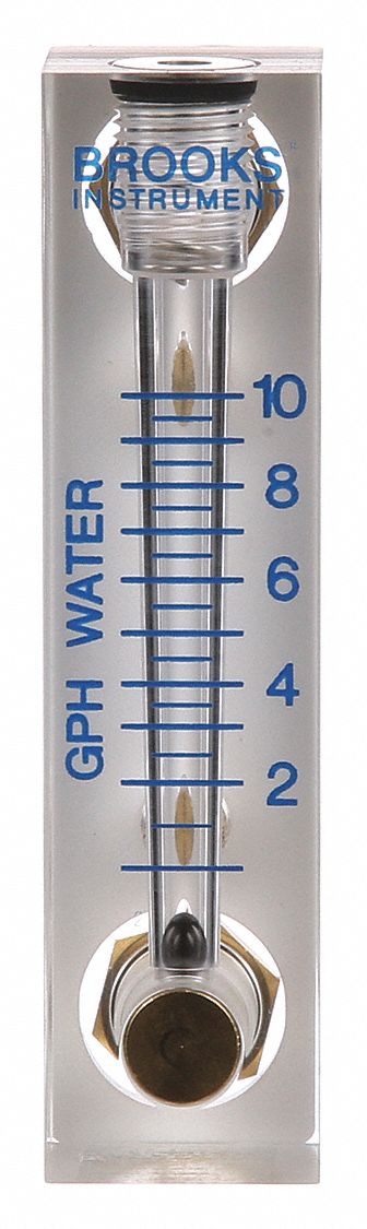 BROOKS Mechanical Flowmeter 1 8 In Connection Size FNPT Water 100 