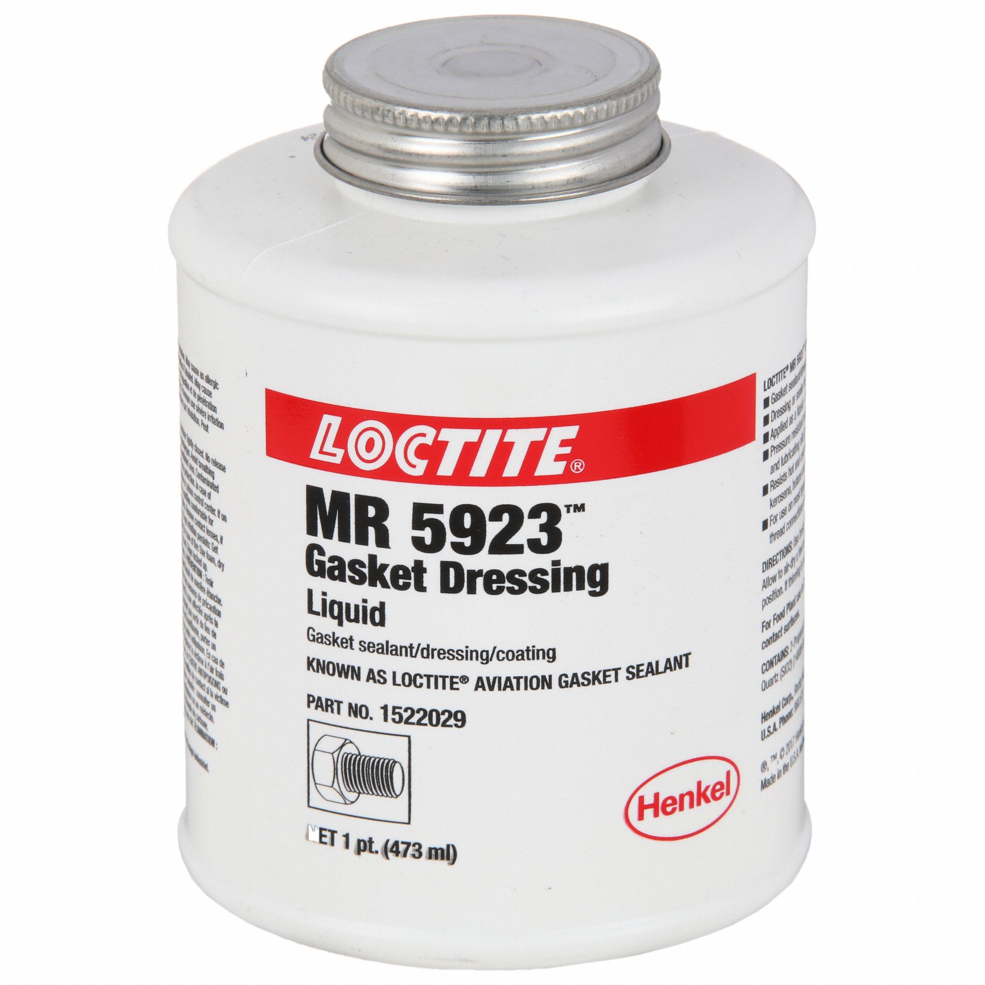 LOCTITE Gasket Sealant: MR 5923, 16 fl oz, Brush-Top Can, Brown, Oil  Resistant