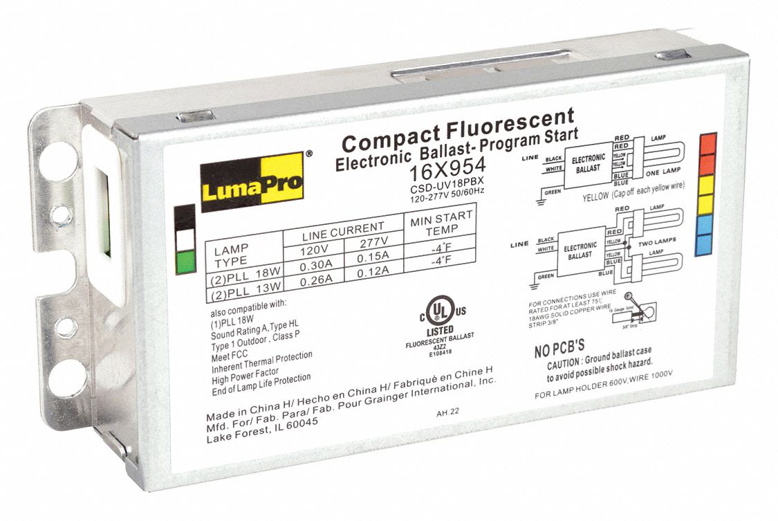 CFL BALLAST,ELECTRONIC,37W,120 TO 2