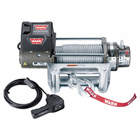 WARN 12V DC Pulling Winch with 8.0 fpm and lb 1st Layer Load Capacity 16Y216|26502 - Grainger