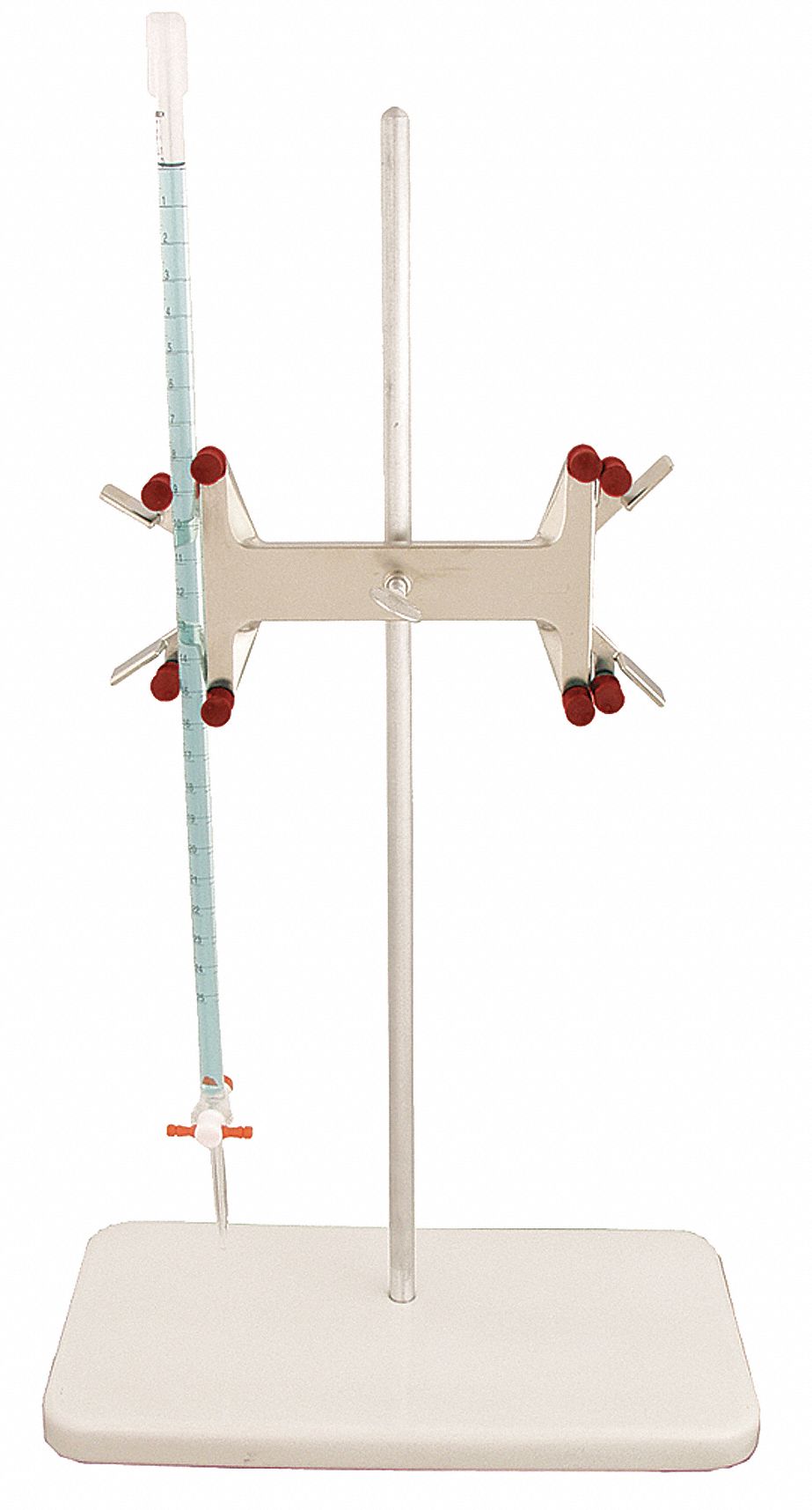 Burette Support Stand, 22.76 in Length, 0.51 in Diameter, 7 in Base