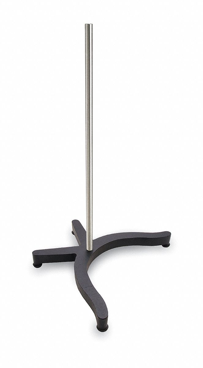 Support Stand, Stainless Steel Rod w/Cast Iron Base, 23 in Shaft Length ...