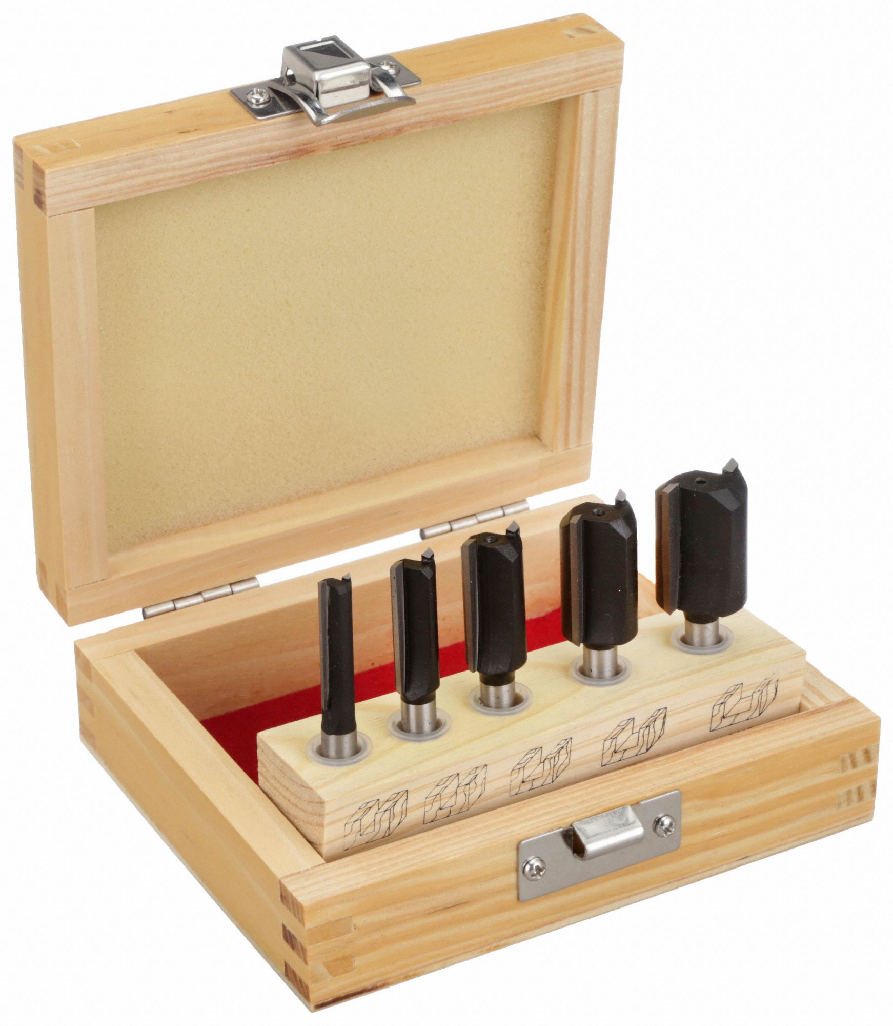 Fractional Inch, 5 Pieces, Router Bit Set - 16Y547|16Y547 - Grainger