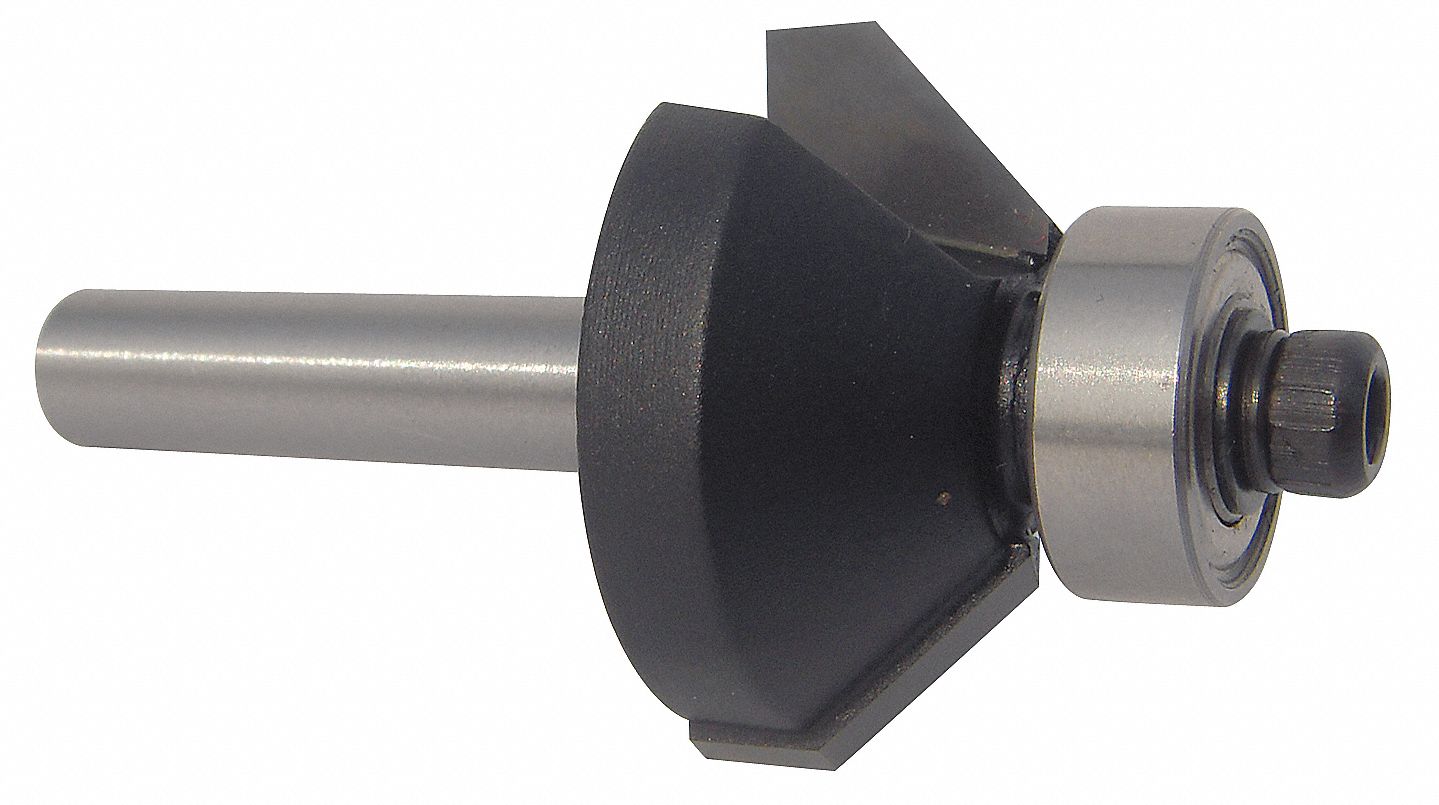 WESTWARD 16Y608 Chamfer Profile Router Bit,1-1/4" 16Y608