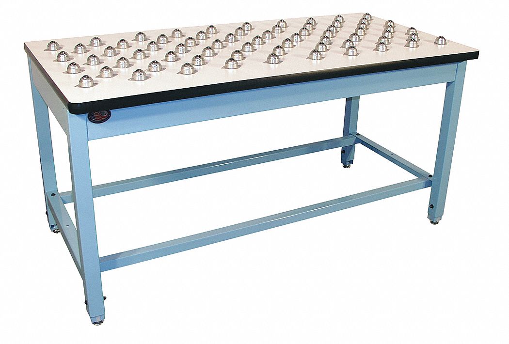 Workbench: Fixed Ht, Laminate, 60 in x 30 in, 1, 000 lb Overall Load Capacity, Blue