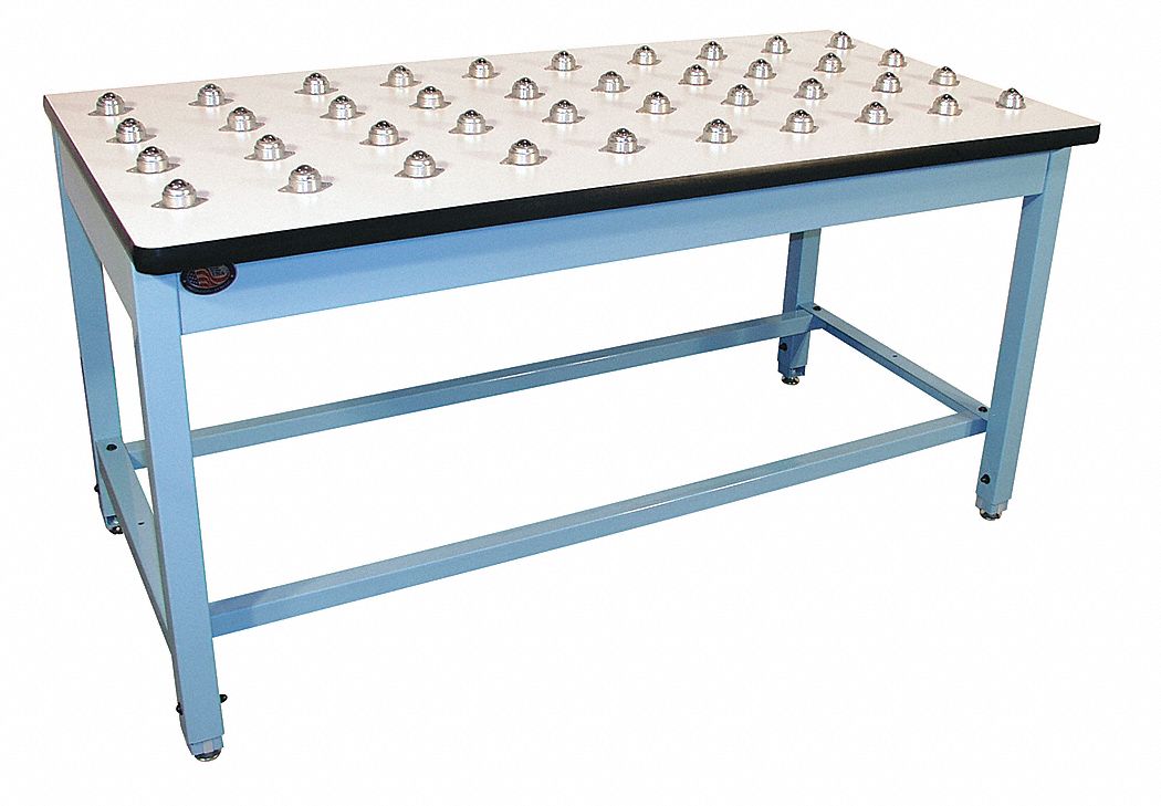 Workbench: Fixed Ht, Laminate, 60 in x 30 in, 1, 000 lb Overall Load Capacity, Blue