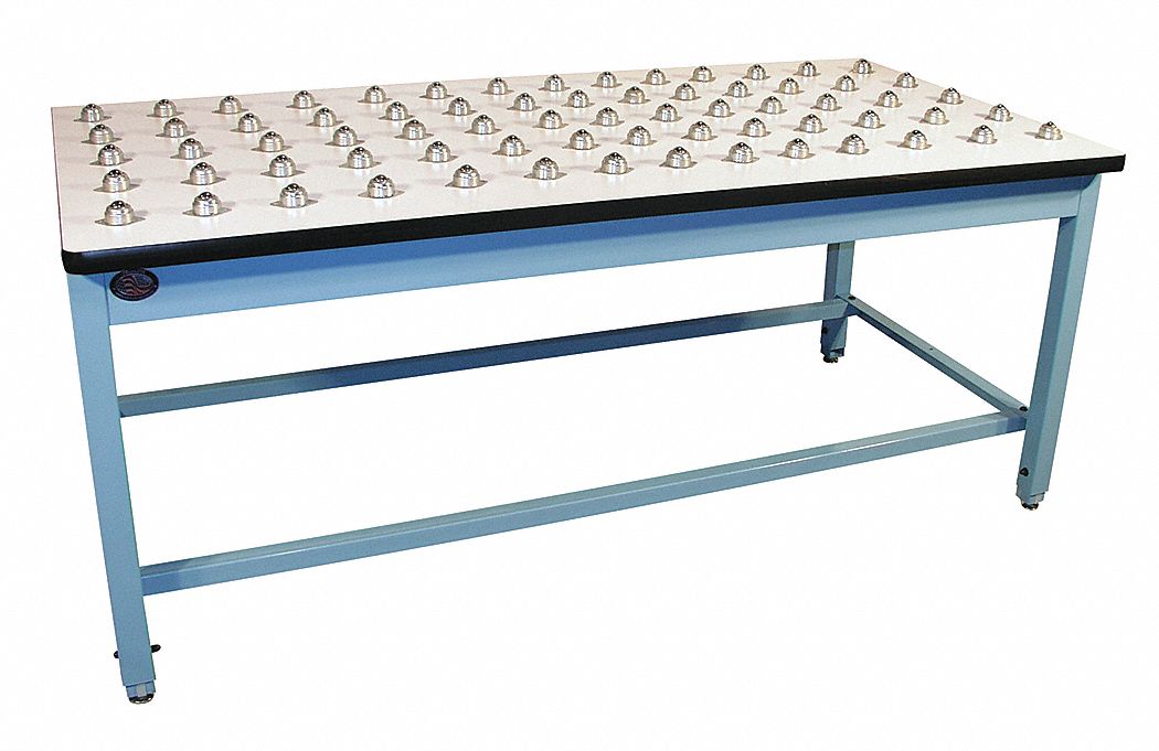 Workbench: Fixed Ht, Laminate, 72 in x 30 in, 1, 000 lb Overall Load Capacity, Blue