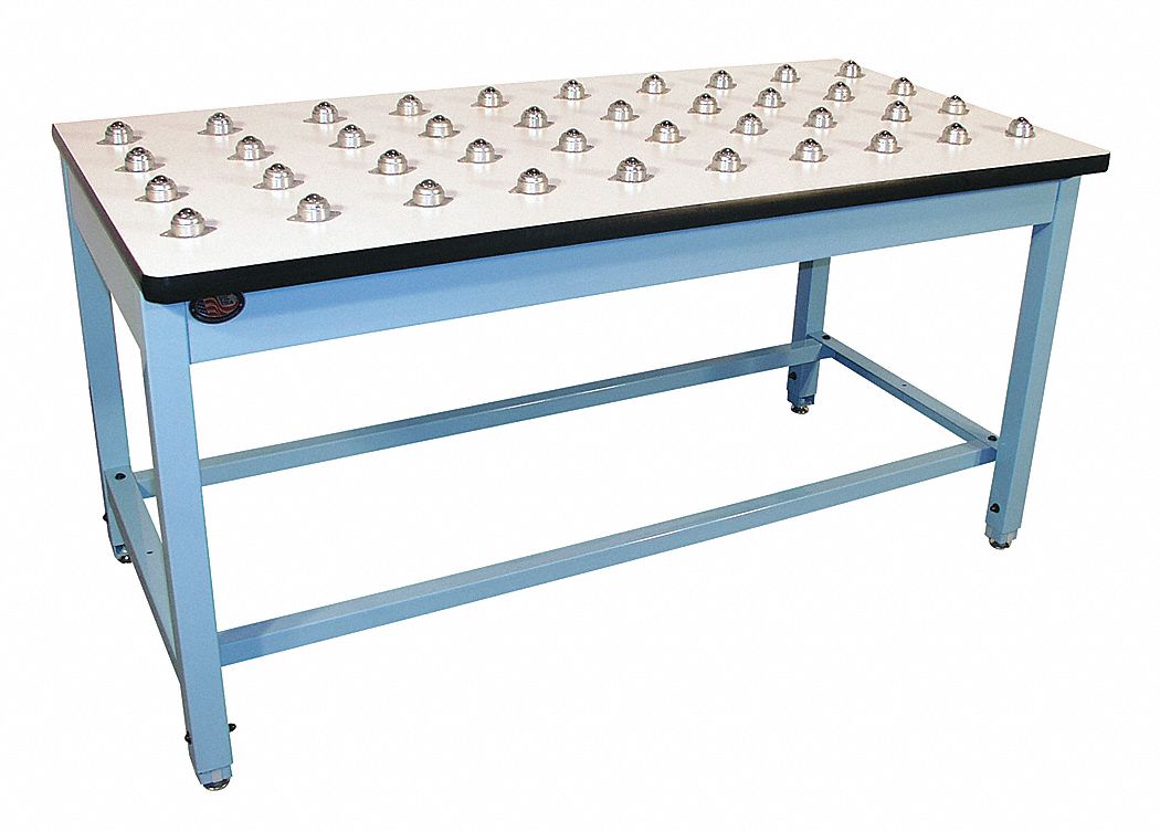 Workbench: Fixed Ht, Laminate, 60 in x 36 in, 1, 000 lb Overall Load Capacity, Blue