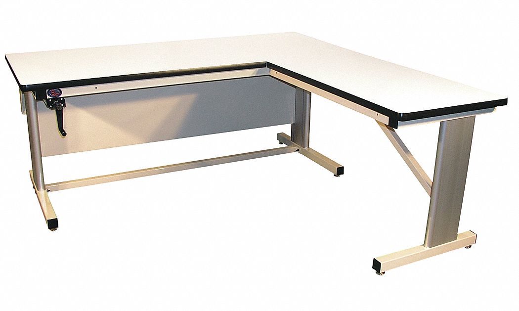Pro Line Hand Crank L Shaped Workbench Esd Laminate 30 Depth