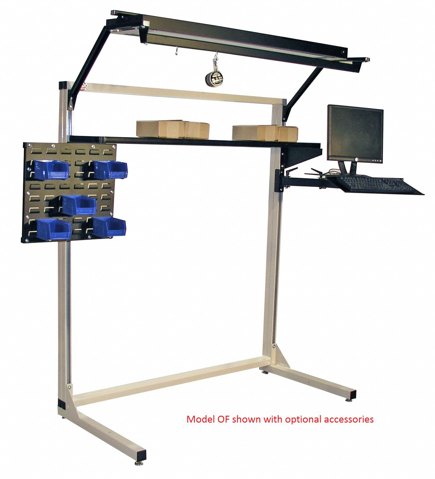 PROLINE Workstand Frame, Steel, 66 in Height, 48 in Width, 24 in Depth