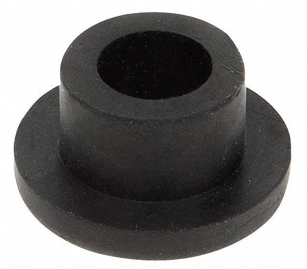 Bumper Door Stop: Door - Mounted, 13/32 in Wd, 13/32 in Overall Ht, Black