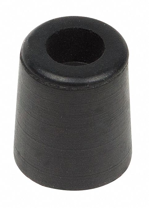 Bumper Door Stop: Door - Mounted, 5/8 in Wd, 3/4 in Overall Ht, Black