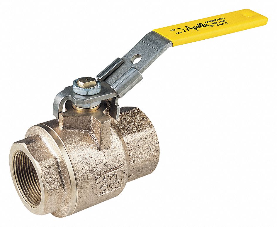 BALL VALVE,2 PC,3/4 IN NPT,BRONZE