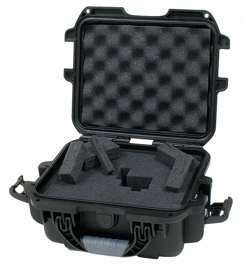 PROTECTIVE CASE, 7⅜ IN X 9⅜ IN X 5½ IN INSIDE, PICK AND PLUCK, BLACK, 3 LB W