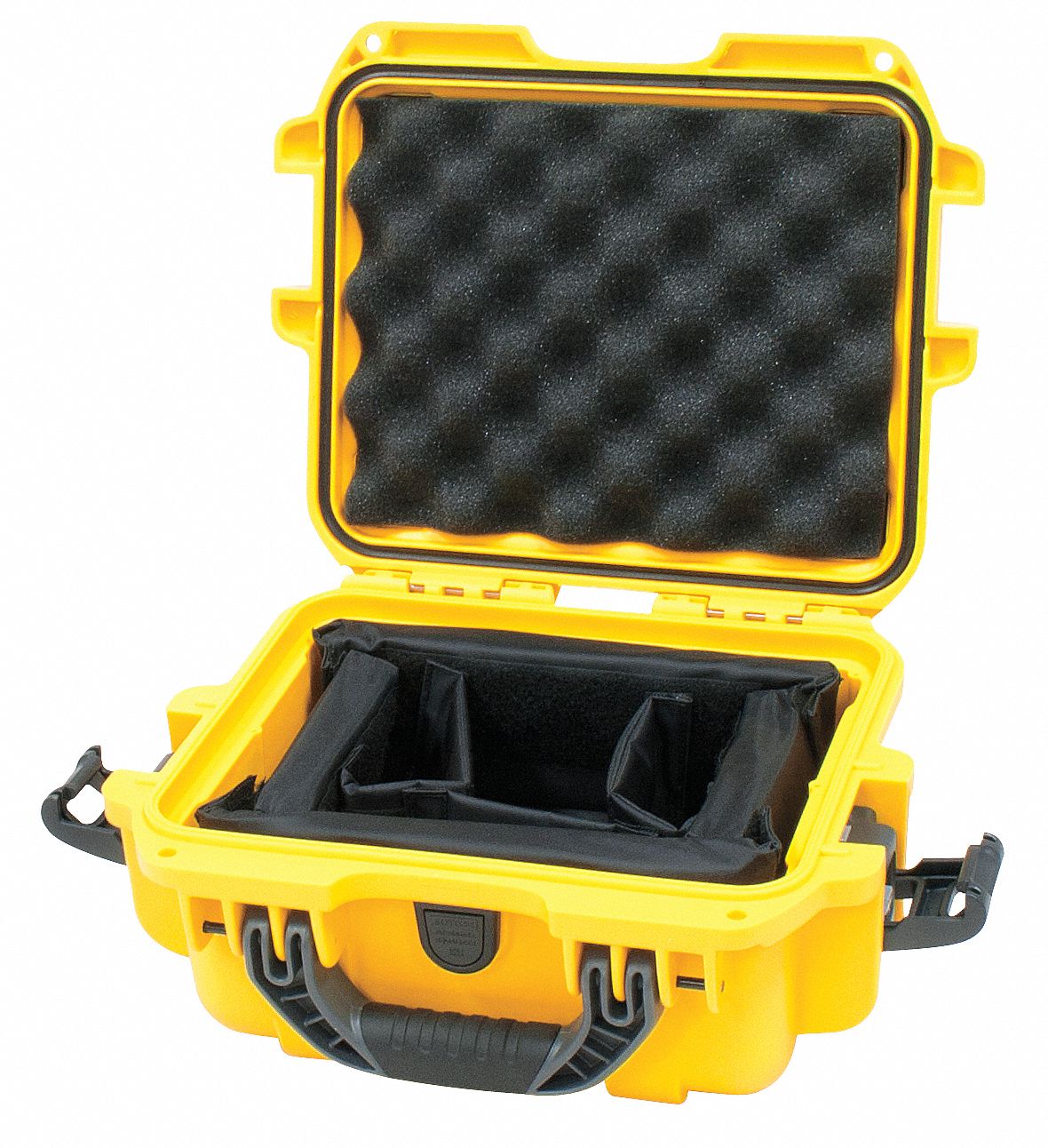 PROTECTIVE CASE, 7⅜ IN X 9⅜ IN X 5½ IN INSIDE, YELLOW, STATIONARY, 3 LB W