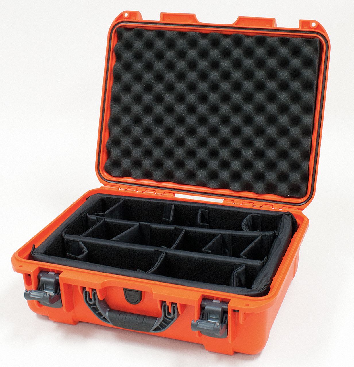 PROTECTIVE CASE, 13 IN X 18 IN X 6⅞ IN INSIDE, ORANGE, STATIONARY, NO FOAM INCLUDED