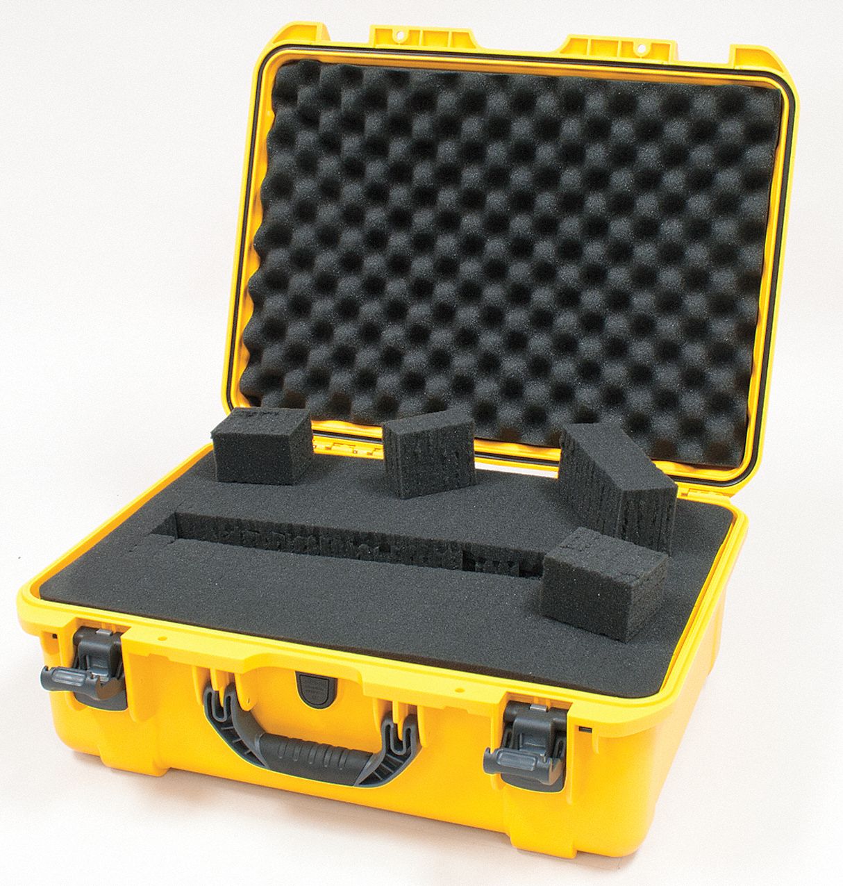 PROTECTIVE CASE, 14 IN X 20 IN X 8 IN INSIDE, PICK AND PLUCK, YELLOW, STATIONARY