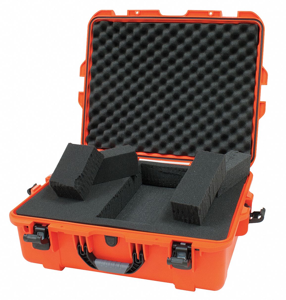 PROTECTIVE CASE, 17 IN X 22 IN X 8¼ IN INSIDE, PICK AND PLUCK, ORANGE, STATIONARY