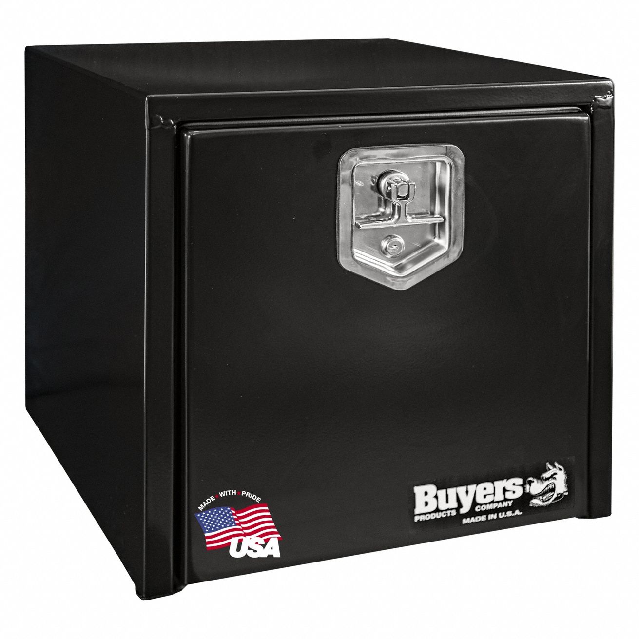 Underbody Truck Box: Underbody Truck Box, Single Drop-Down Door Door, Black, Steel