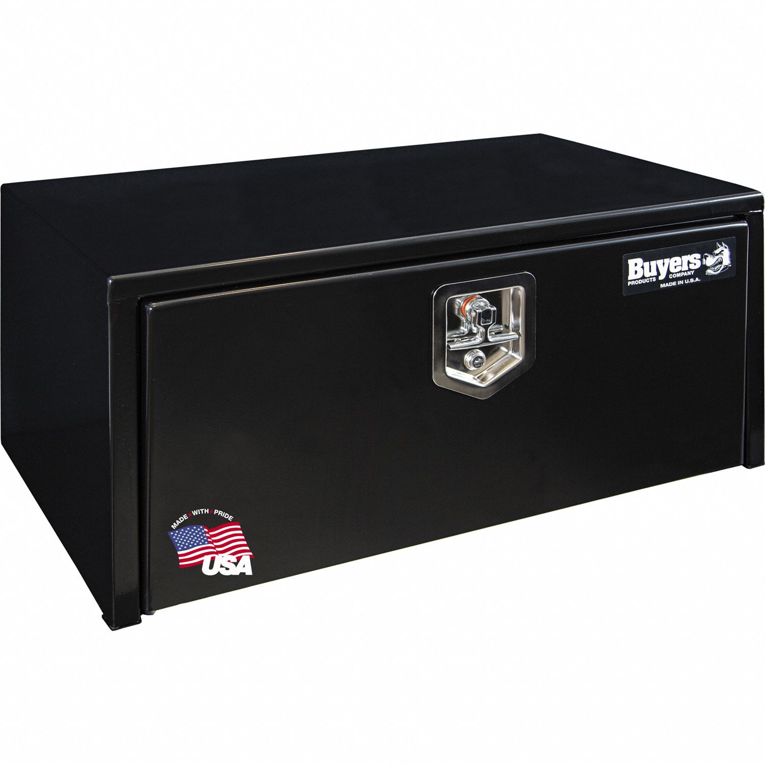 Underbody: Underbody Truck Box, Single Drop-Down Door Door, 16 in Overall Dp, Black