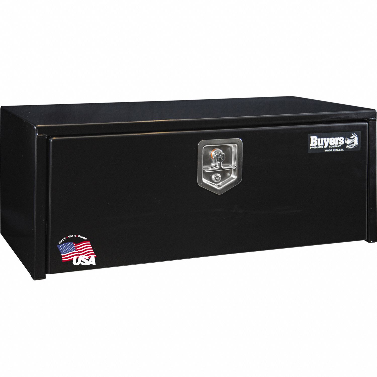 Underbody: Underbody Truck Box, Single Drop-Down Door Door, 16 in Overall Dp, Black