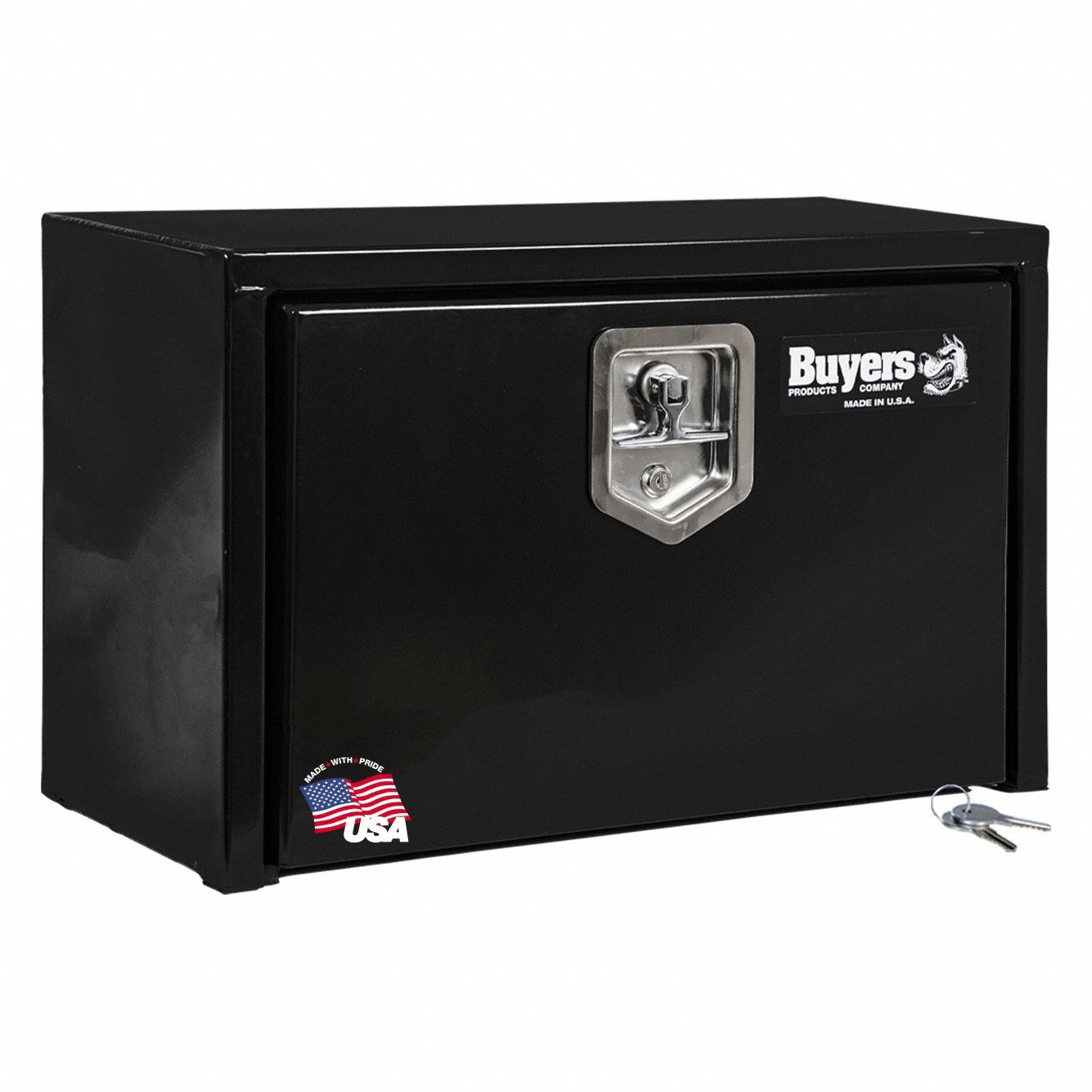 Underbody: Underbody Truck Box, Single Drop-Down Door Door, 10 in Overall Dp, Black