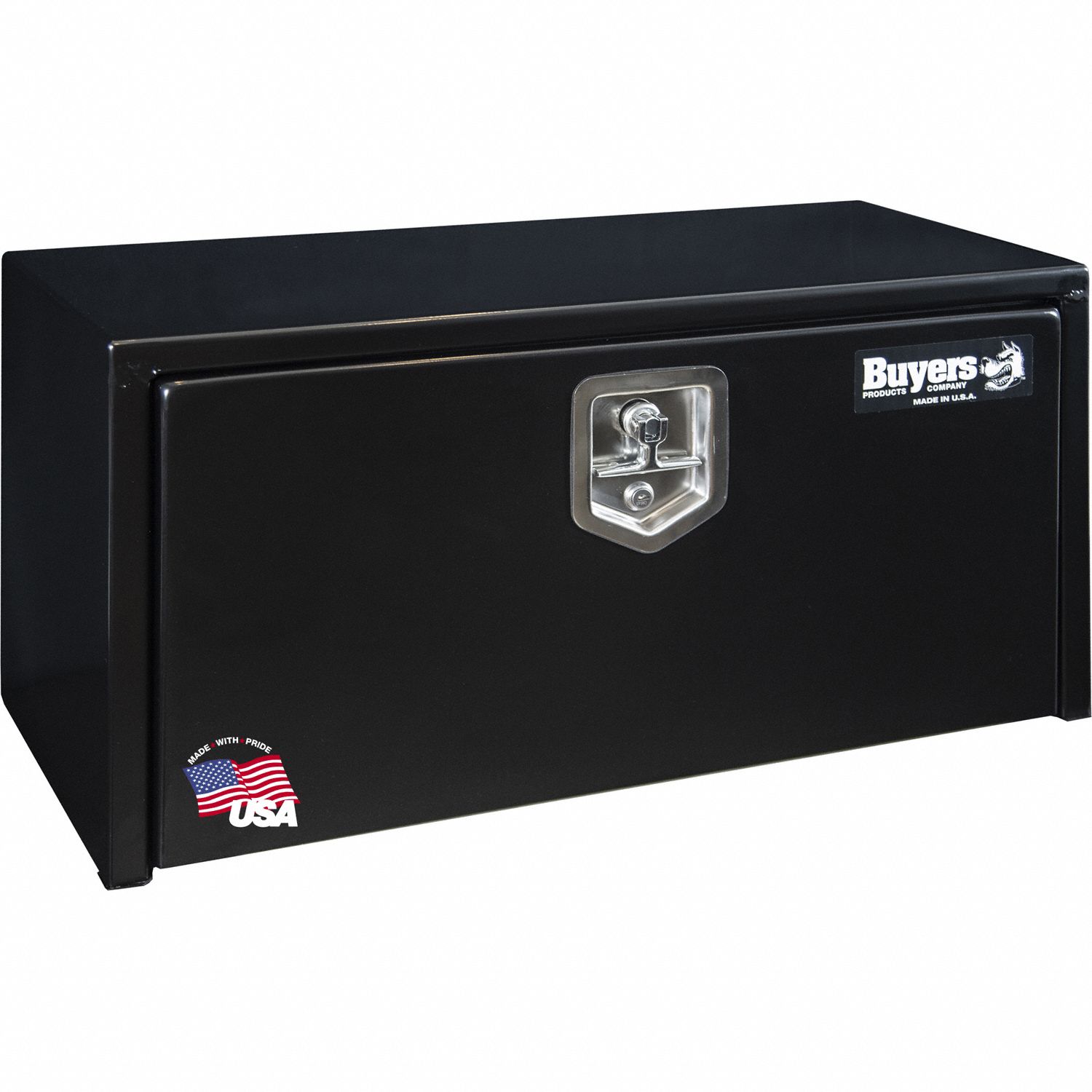 Underbody: Underbody Truck Box, Single Drop-Down Door Door, 15 in Overall Dp, Black