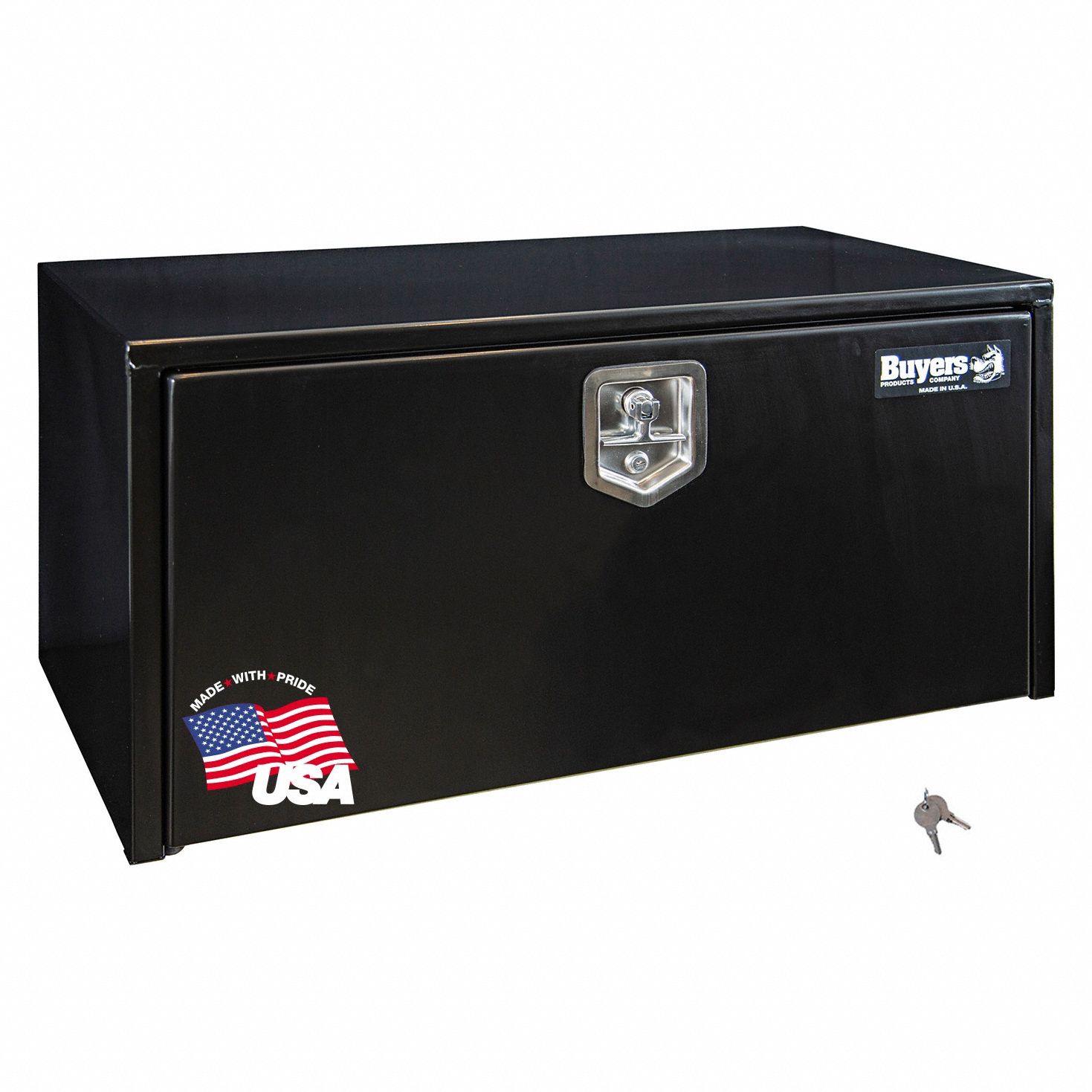 Underbody: Underbody Truck Box, Single Drop-Down Door Door, 15 in Overall Dp, Black