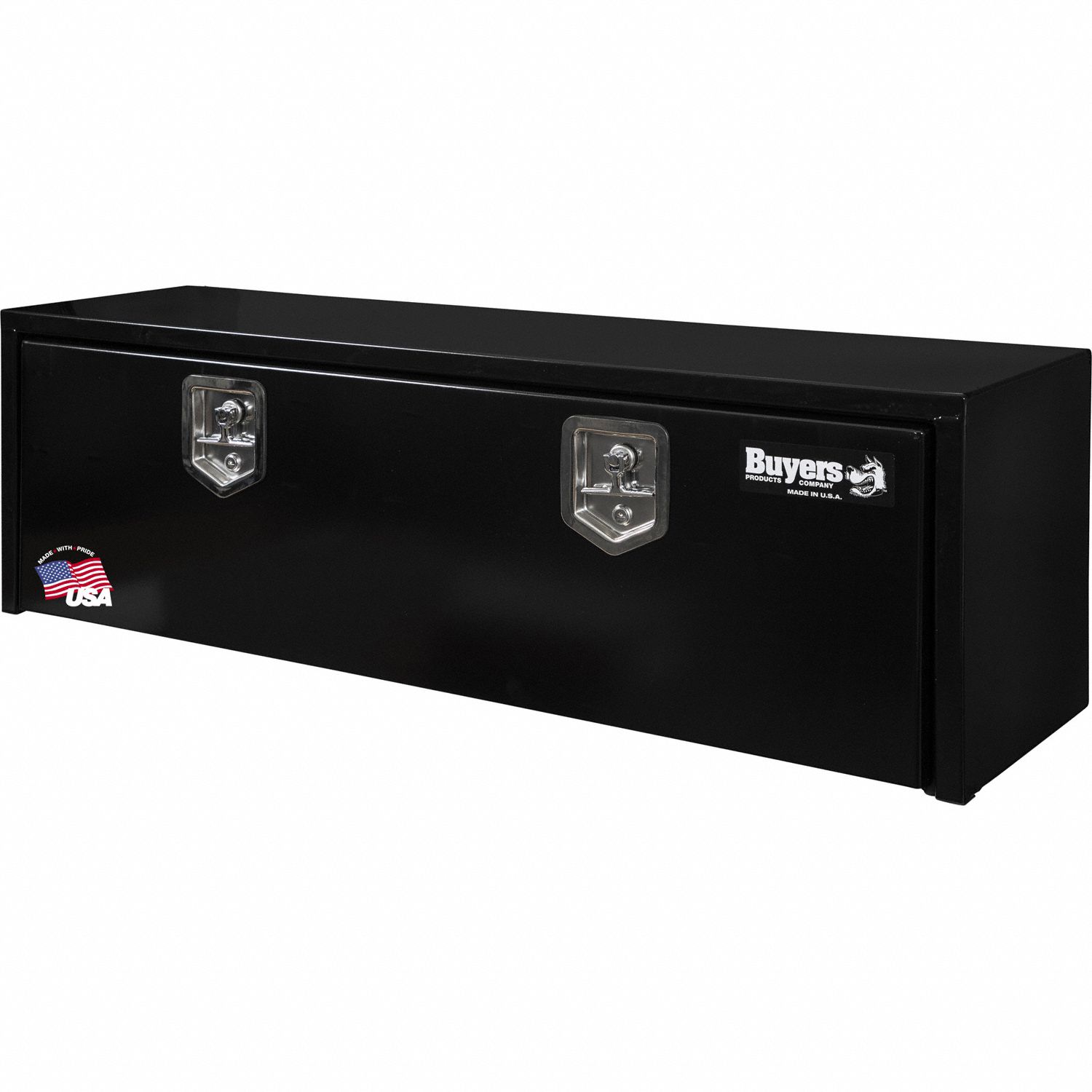 Underbody: Underbody Truck Box, Single Drop-Down Door Door, 13 in Overall Dp, Black