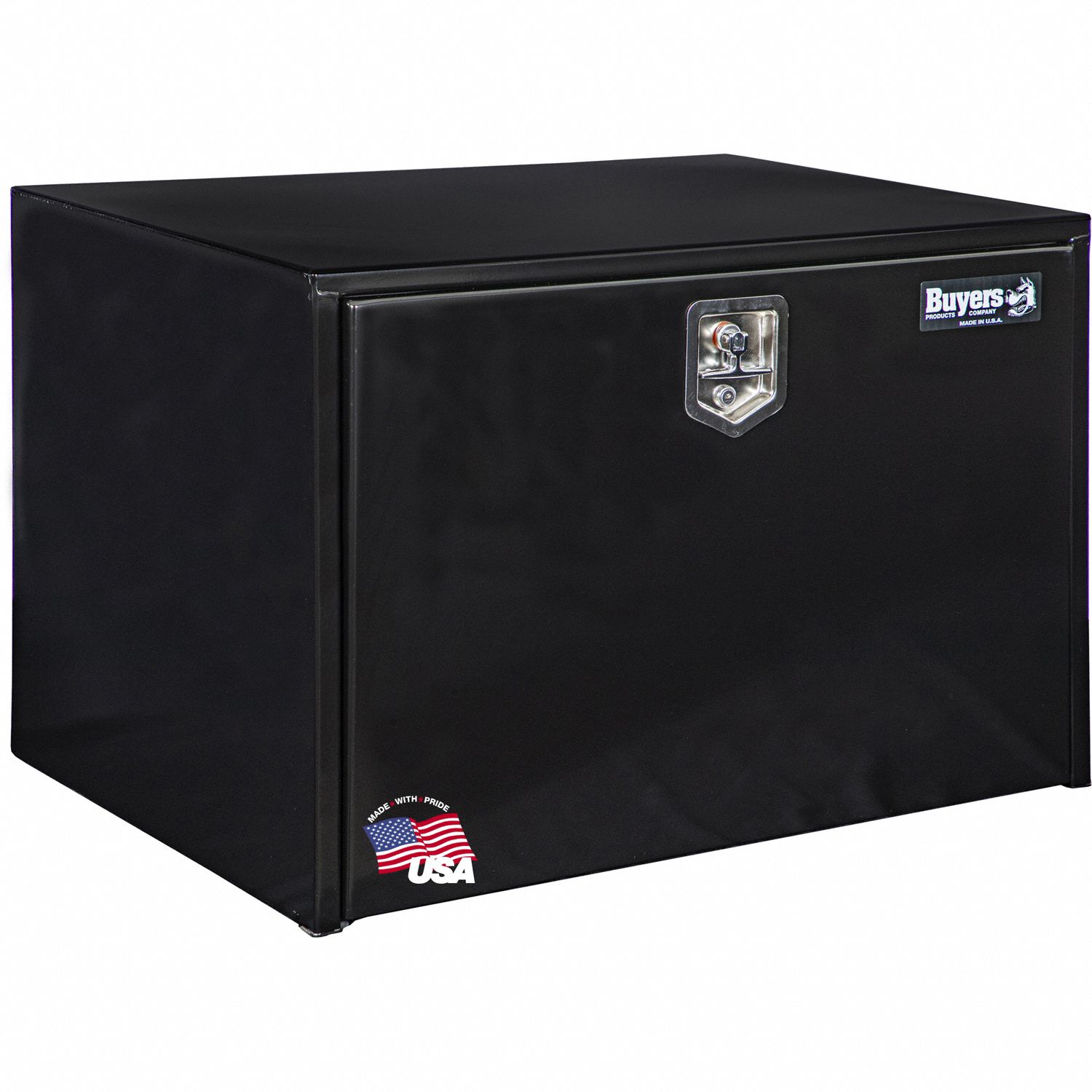 Underbody Truck Box: Underbody Truck Box, Single Drop-Down Door Door, Black, Steel