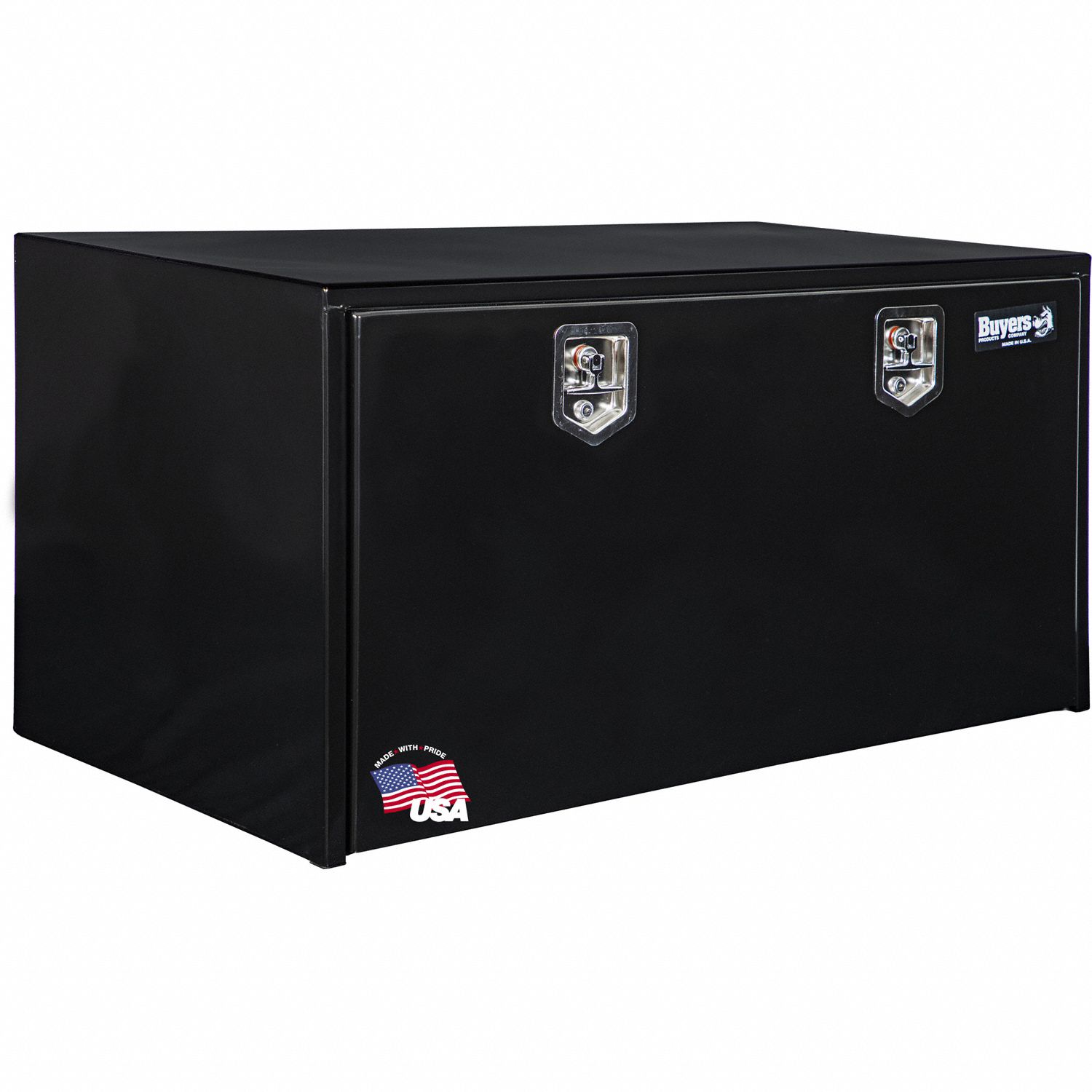 Underbody: Underbody Truck Box, Single Drop-Down Door Door, 24 in Overall Dp, Black